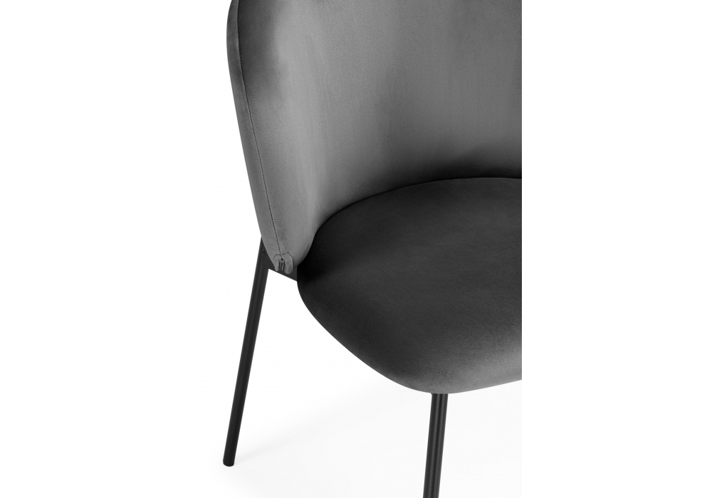 Стул на металлокаркасе Рикко темно-серый (H-15) / черный