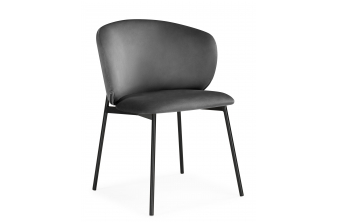 Стул на металлокаркасе Рикко темно-серый (H-15) / черный