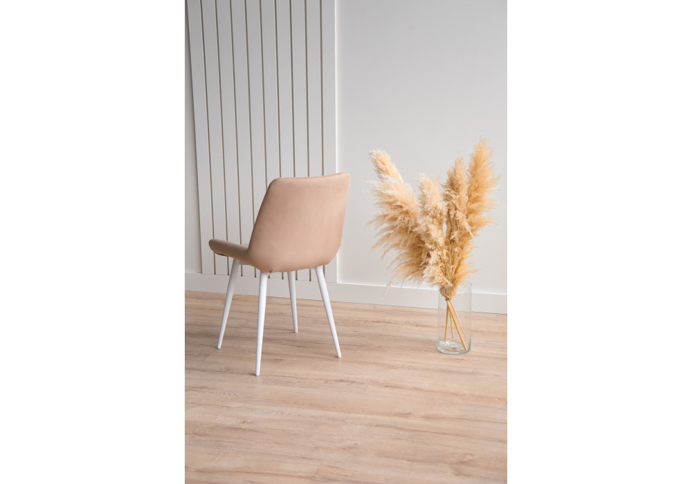 Стул на металлокаркасе Седа 360 бежевый (zd 210) / белый