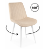 Стул на металлокаркасе Седа 360 бежевый (zd 210) / белый