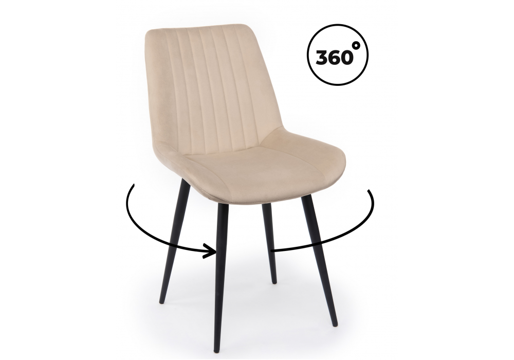 Стул на металлокаркасе Седа 360 бежевый (zd 210) / черный