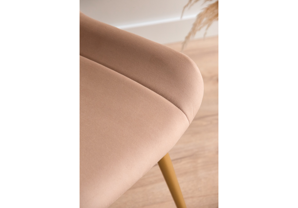 Стул на металлокаркасе Седа 360 бежевый (zd 210) / золотой