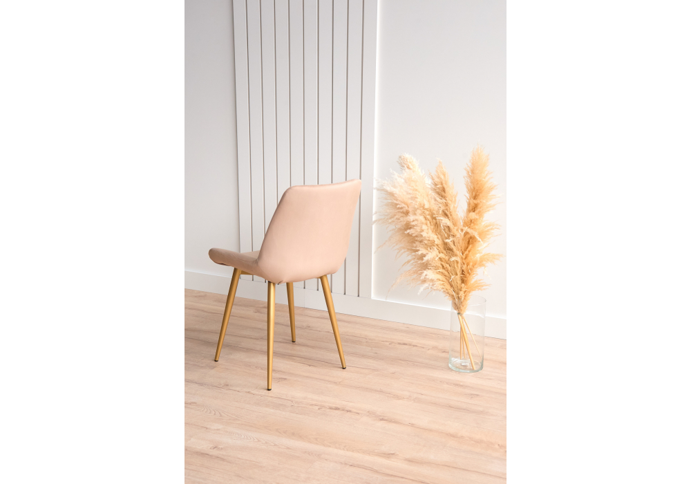 Стул на металлокаркасе Седа 360 бежевый (zd 210) / золотой