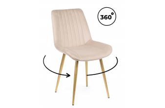 Стул на металлокаркасе Седа 360 бежевый (zd 210) / золотой