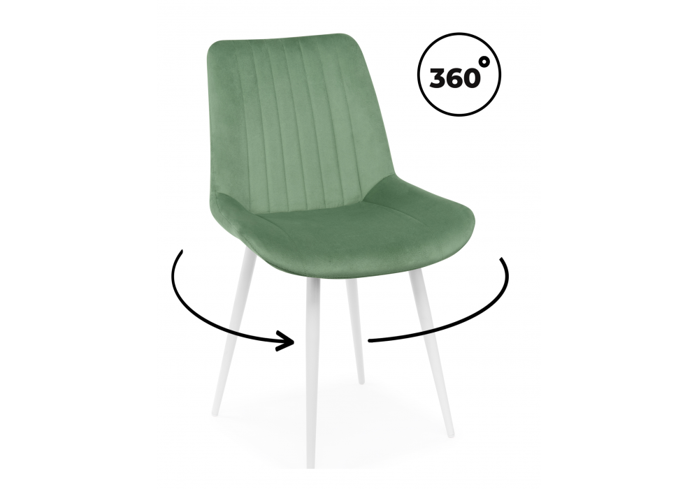 Стул на металлокаркасе Седа 360 фисташковый (zd 651) / белый