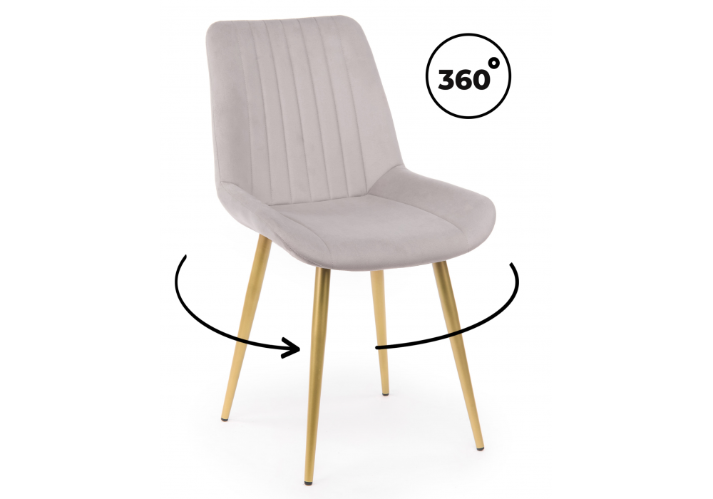 Стул на металлокаркасе Седа 360 латте (zd 290) / золотой