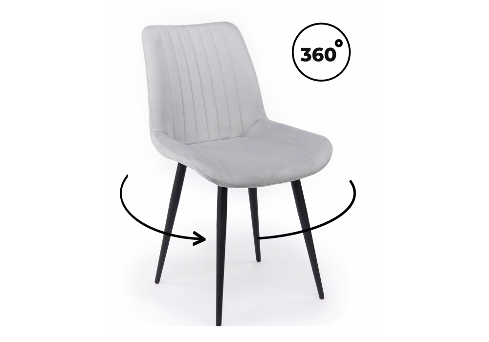 Стул на металлокаркасе Седа 360 светло-серый (zd 960) / черный