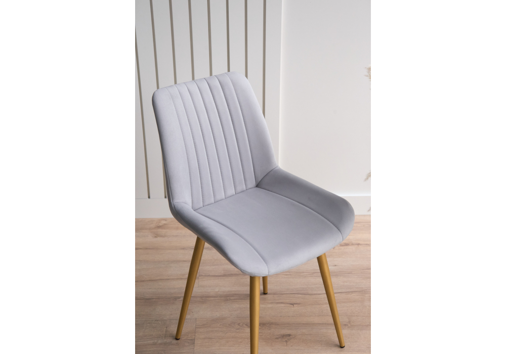 Стул на металлокаркасе Седа 360 светло-серый (zd 960) / золотой