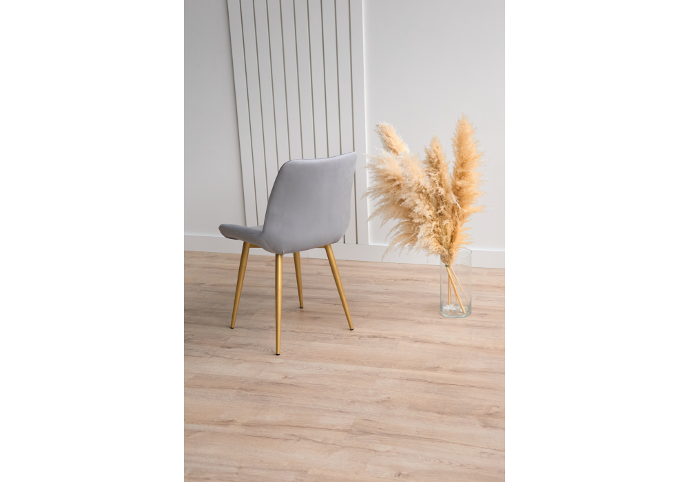 Стул на металлокаркасе Седа 360 светло-серый (zd 960) / золотой