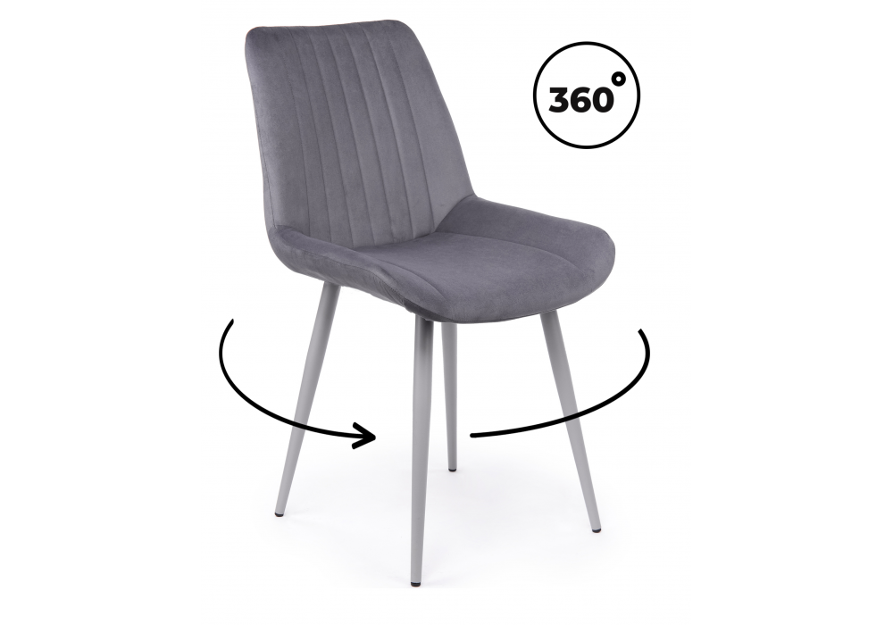 Стул на металлокаркасе Седа 360 темно-серый (zd 995) / серый