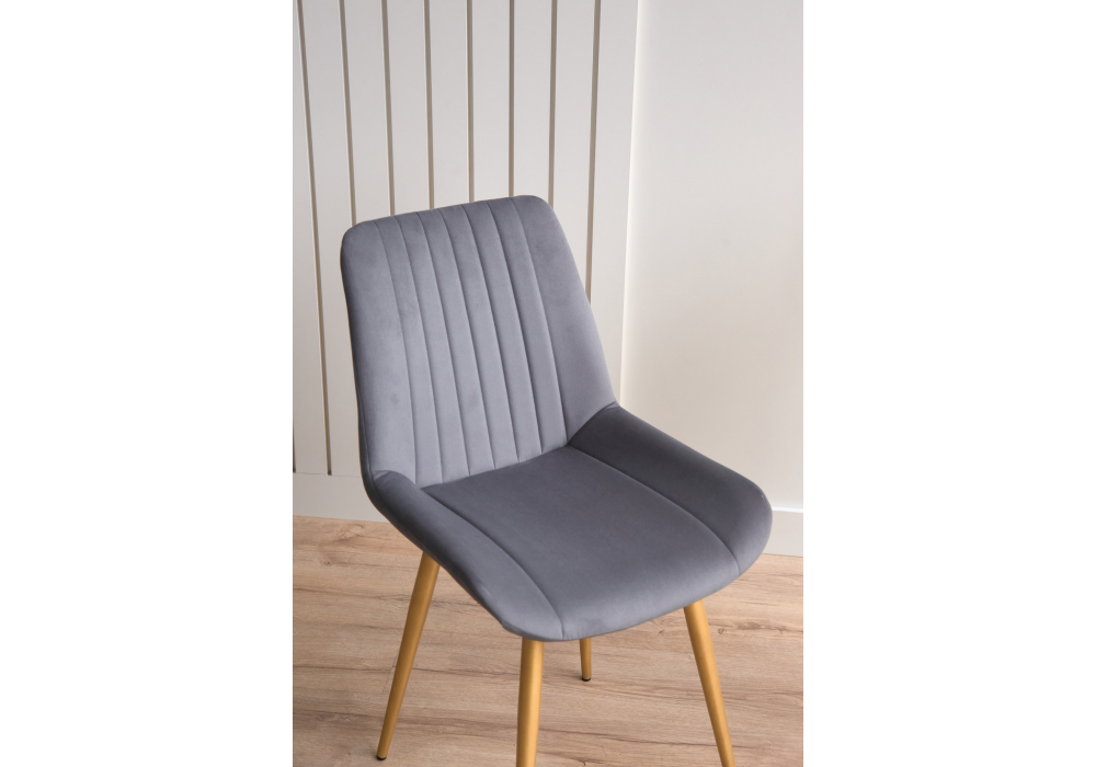 Стул на металлокаркасе Седа 360 темно-серый (zd 995) / золотой