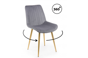 Стул на металлокаркасе Седа 360 темно-серый (zd 995) / золотой