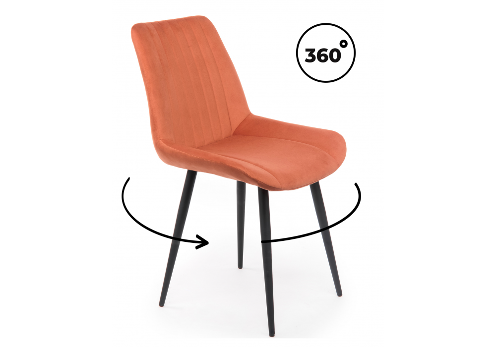 Стул на металлокаркасе Седа 360 терракотовый (zd 432) / черный