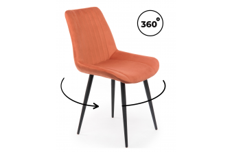 Стулья на металлокаркасе Челси 360 светло-серый (ZD 960) / черный