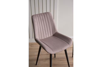 Стулья на металлокаркасе Челси 360 светло-серый (ZD 960) / черный