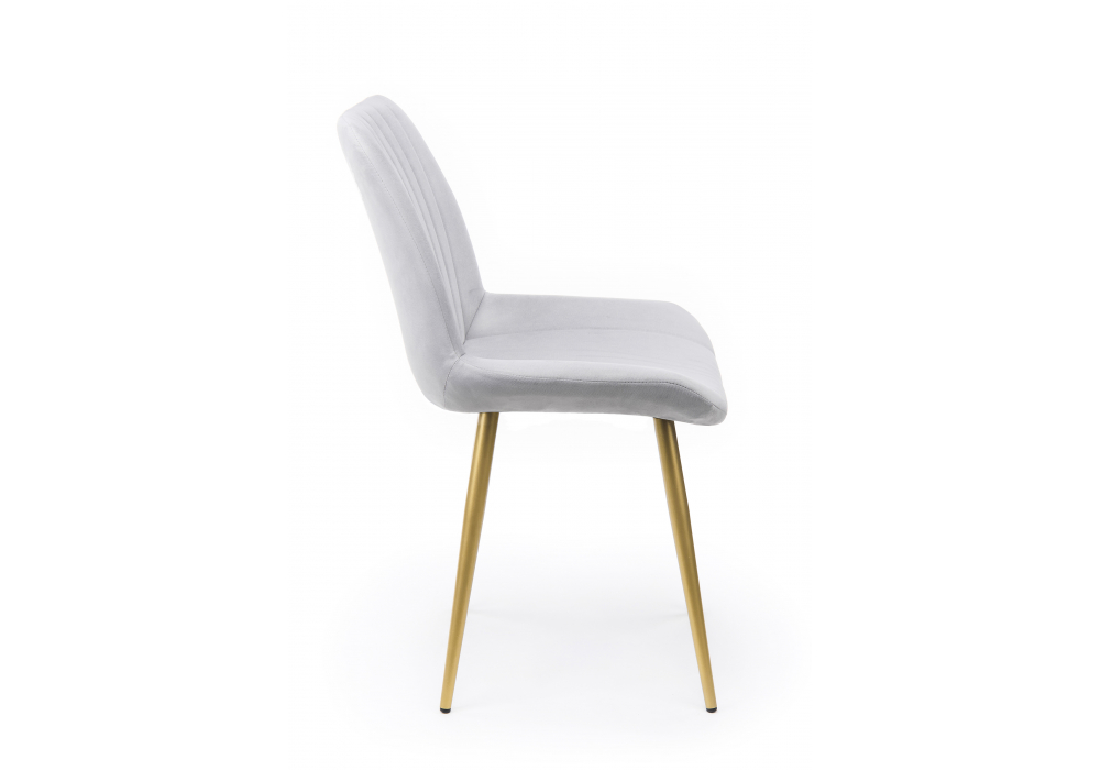 Стул на металлокаркасе Седа светло-серый (zd 960) / золотой