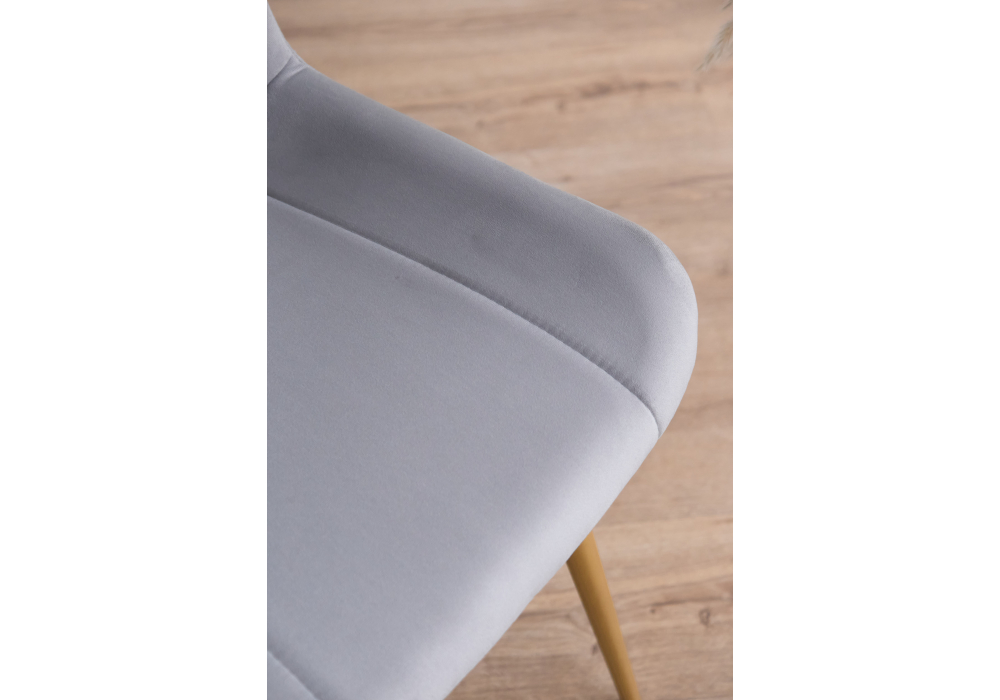 Стул на металлокаркасе Седа светло-серый (zd 960) / золотой