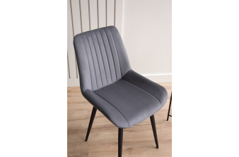 Стулья на металлокаркасе Челси 360 светло-серый (ZD 960) / черный