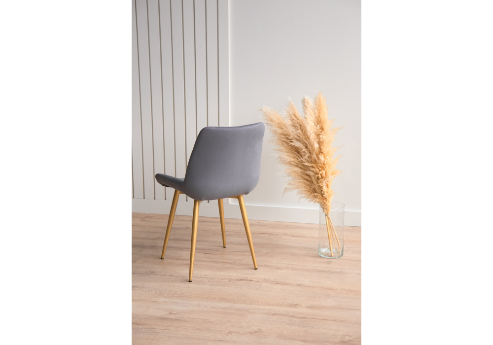 Стул на металлокаркасе Седа темно-серый (zd 995) / золотой