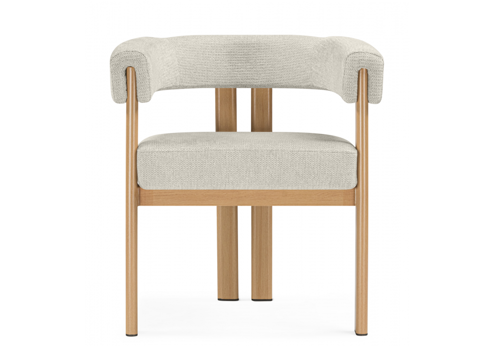 Стул на металлокаркасе Selma бежевый / бук