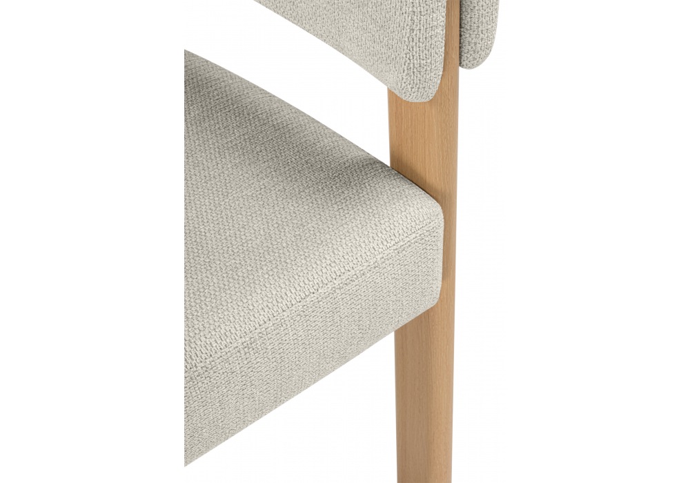 Стул на металлокаркасе Selma бежевый / бук