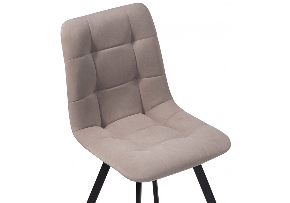 Стул на металлокаркасе Симпл латте / черный