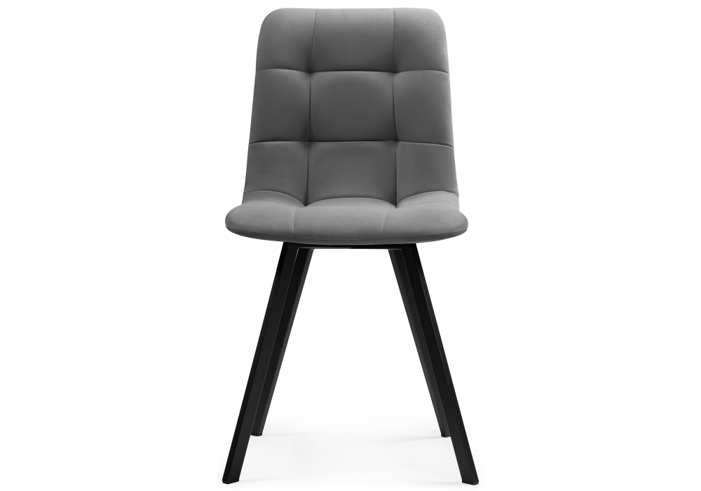 Стул на металлокаркасе Симпл темно-серый / черный