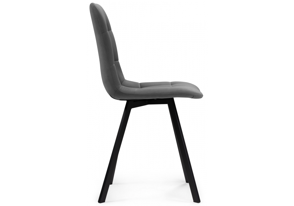 Стул на металлокаркасе Симпл темно-серый / черный