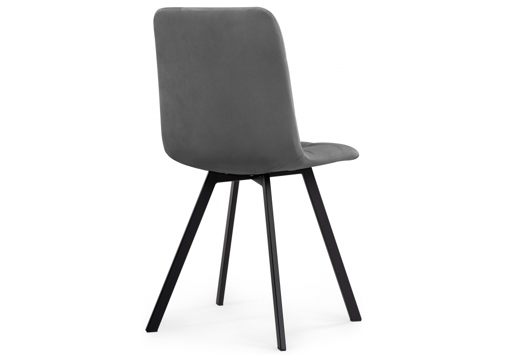 Стул на металлокаркасе Симпл темно-серый / черный