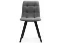 Стул на металлокаркасе Симпл темно-серый / черный
