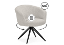 Стул на металлокаркасе Solomon 1 вращающийся светло-бежевый / черный