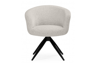 Стул на металлокаркасе Chicago light gray / black legs KD