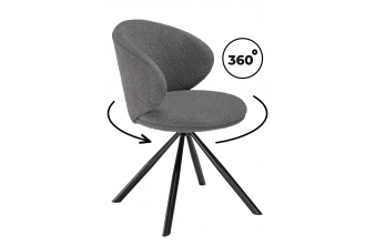 Стул на металлокаркасе Solomon крутящийся gray / black