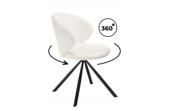 Стул на металлокаркасе Solomon крутящийся white / black