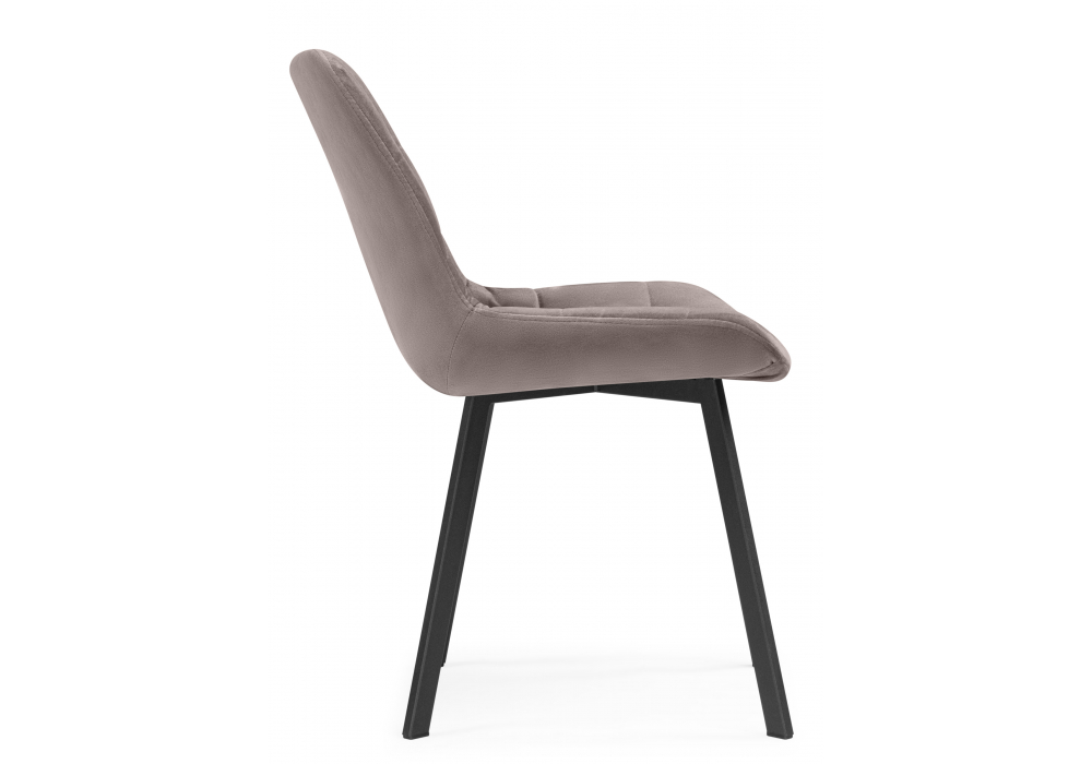 Стул на металлокаркасе Стронг вращающийся латте велютто 08 / черный каркас