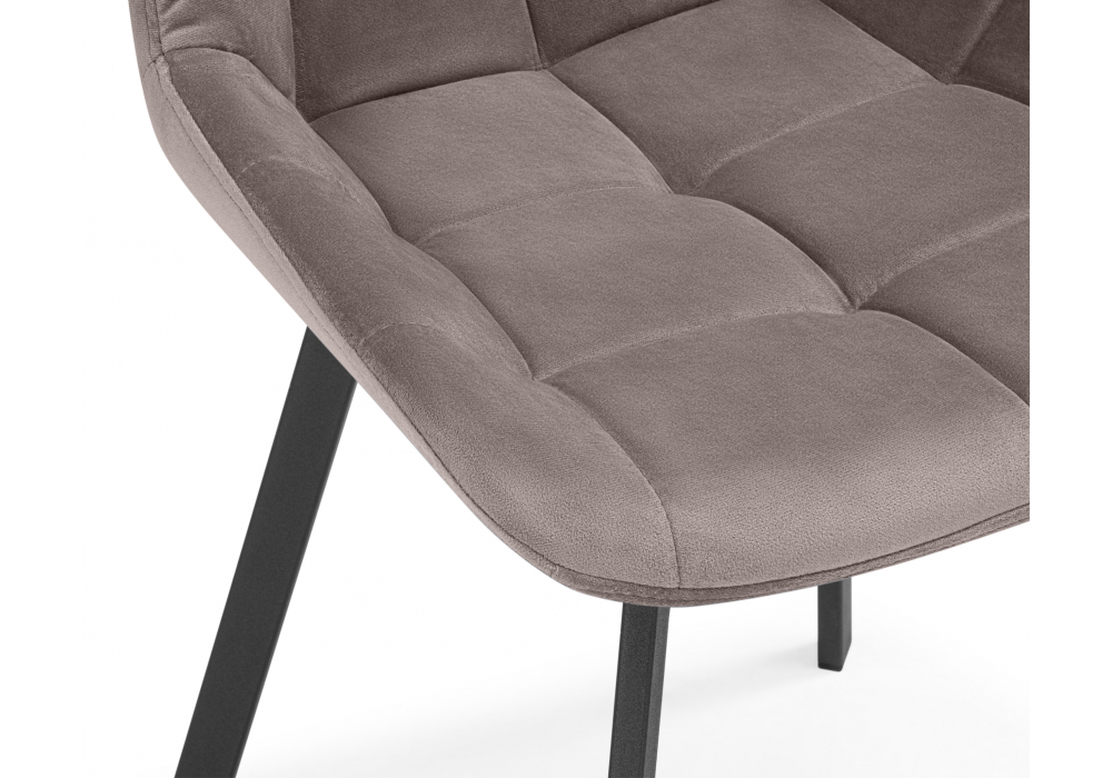 Стул на металлокаркасе Стронг вращающийся латте велютто 08 / черный каркас