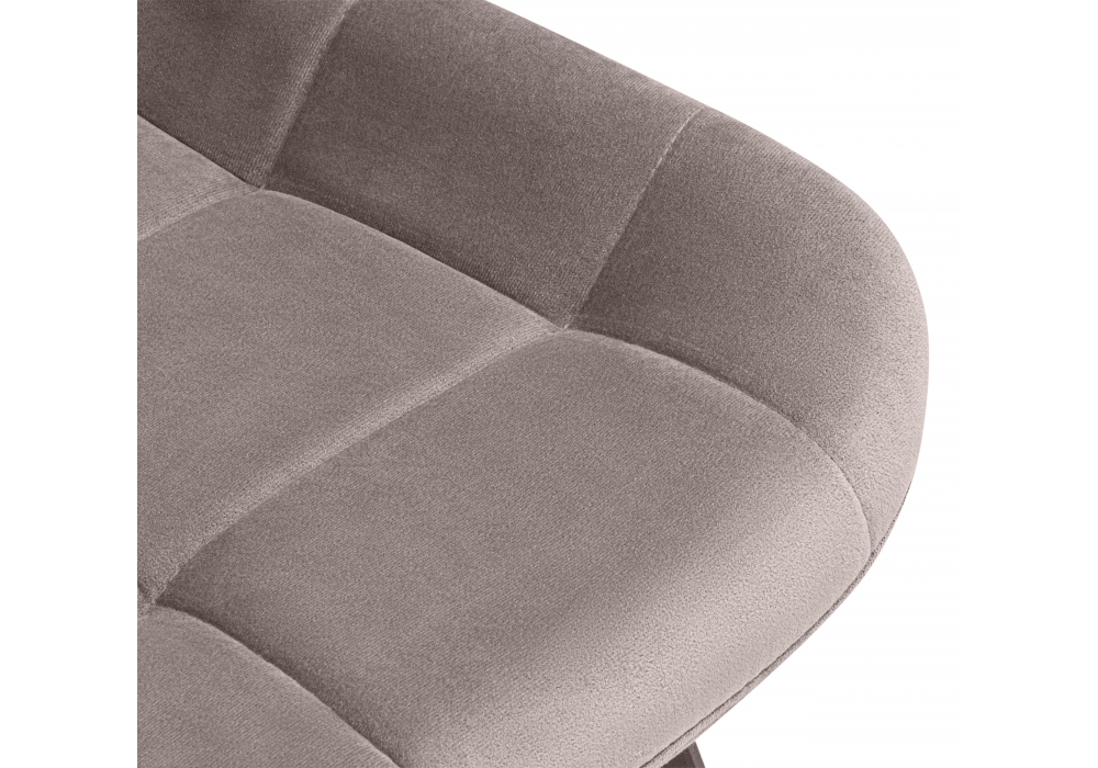 Стул на металлокаркасе Стронг вращающийся латте велютто 08 / черный каркас