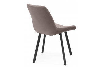 Стул на металлокаркасе Вейв латте / черный