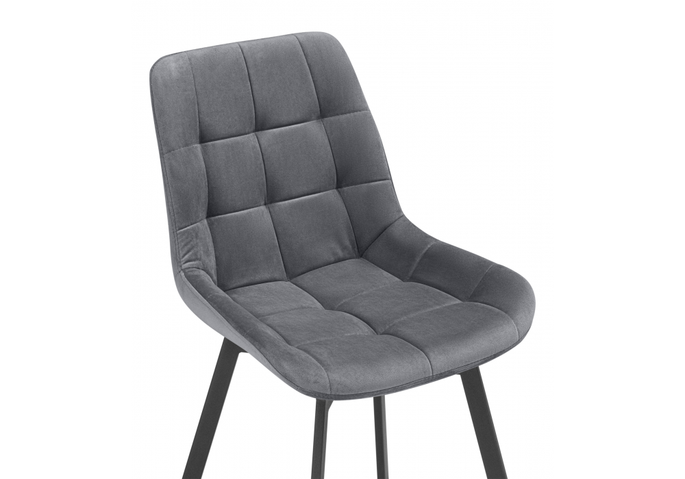 Стул на металлокаркасе Стронг вращающийся темно-серый велютто 32 / черный каркас