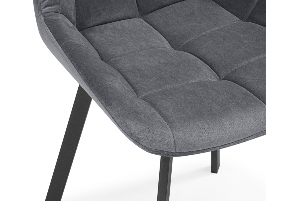 Стул на металлокаркасе Стронг вращающийся темно-серый велютто 32 / черный каркас