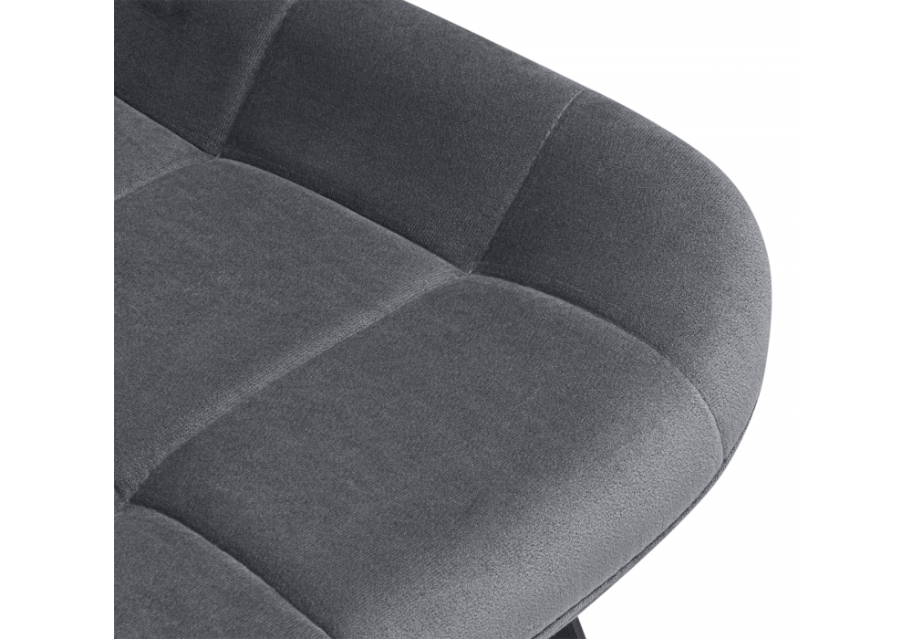 Стул на металлокаркасе Стронг вращающийся темно-серый велютто 32 / черный каркас