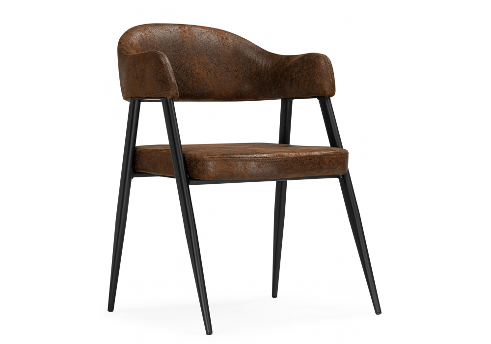 Стул на металлокаркасе Twin brown / black
