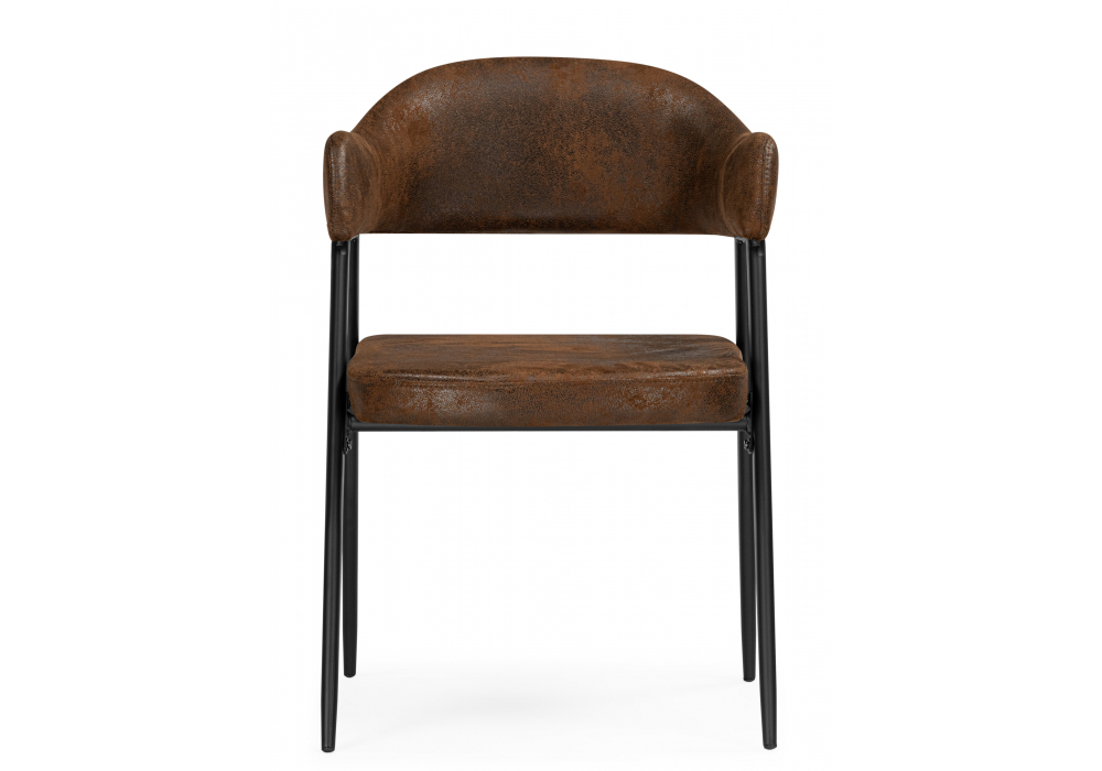 Стул на металлокаркасе Twin brown / black