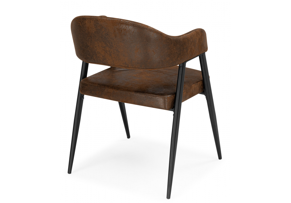 Стул на металлокаркасе Twin brown / black