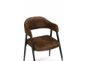 Стул на металлокаркасе Twin brown / black