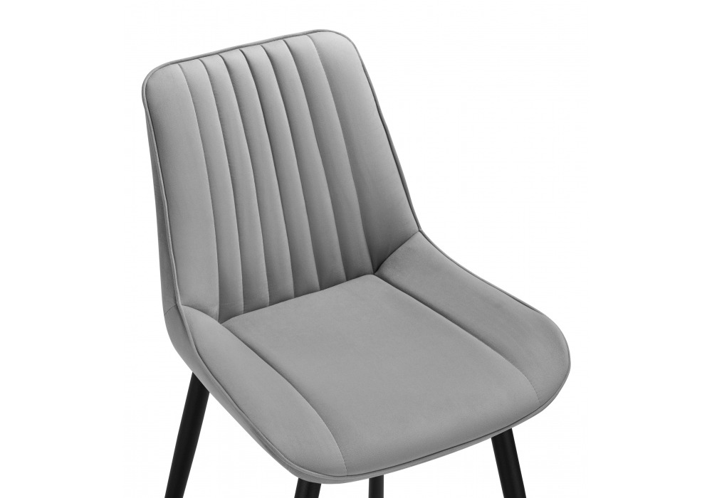 Стул на металлокаркасе Вейв светло-серый (hl 63) / 10К черный каркас