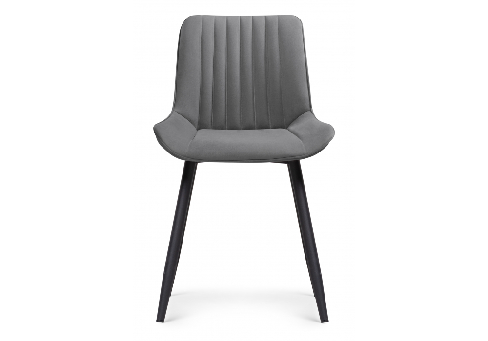Стул на металлокаркасе Вейв темно-серый / черный