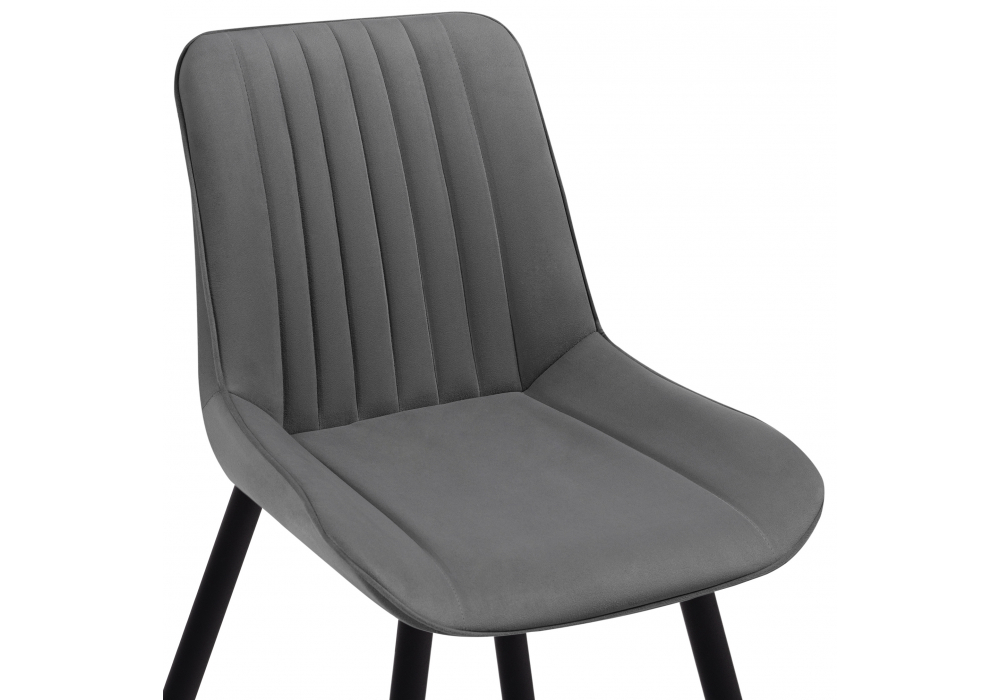 Стул на металлокаркасе Вейв темно-серый / черный