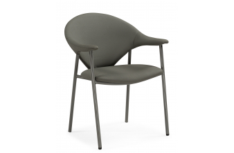 Стул на металлокаркасе Эолин бежевый (glory 03) / черный