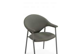 Стул на металлокаркасе Эолин бежевый (glory 03) / черный